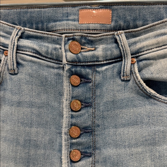 MOTHER Pixie Dazzler Ankle Fray Straight Leg Jeans - Picture 6 of 8